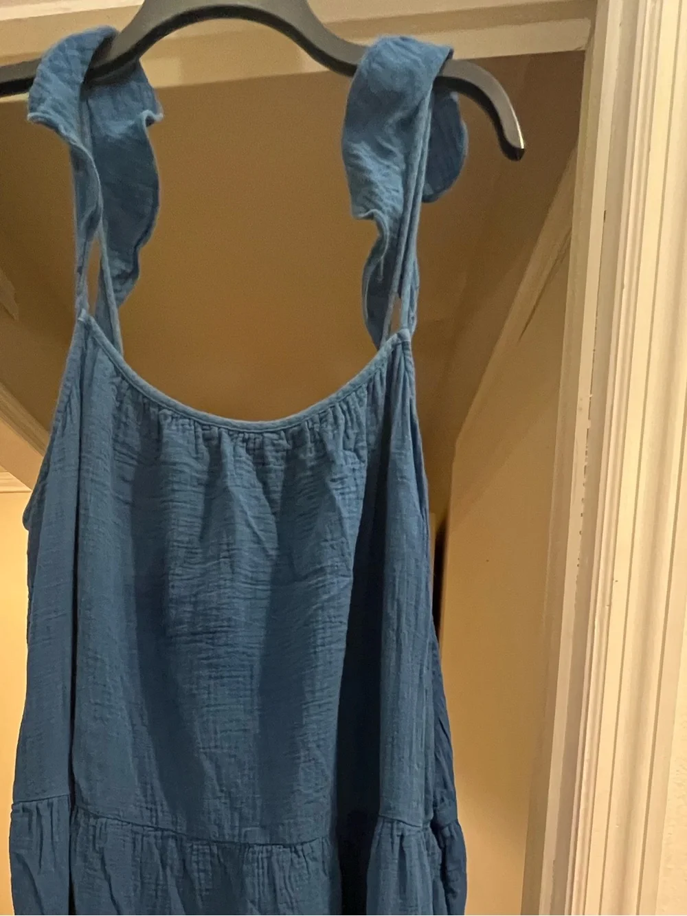Blue Ruffled Strap J Crew Sundress